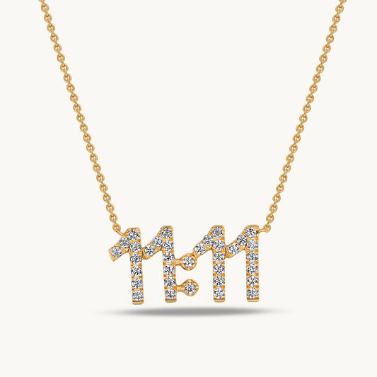 small angel number necklace