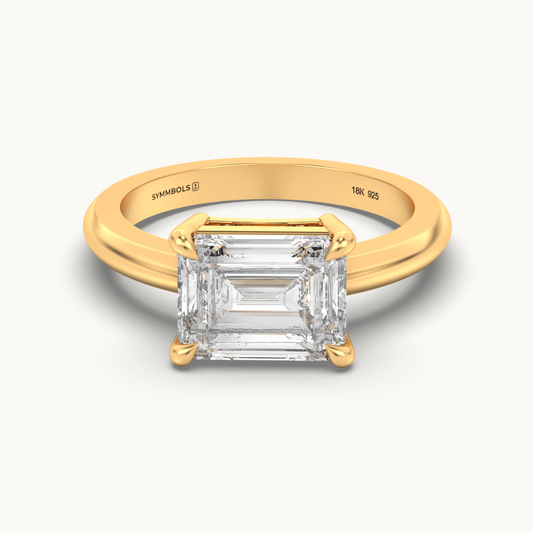 Emerald Cut Solitaire Ring