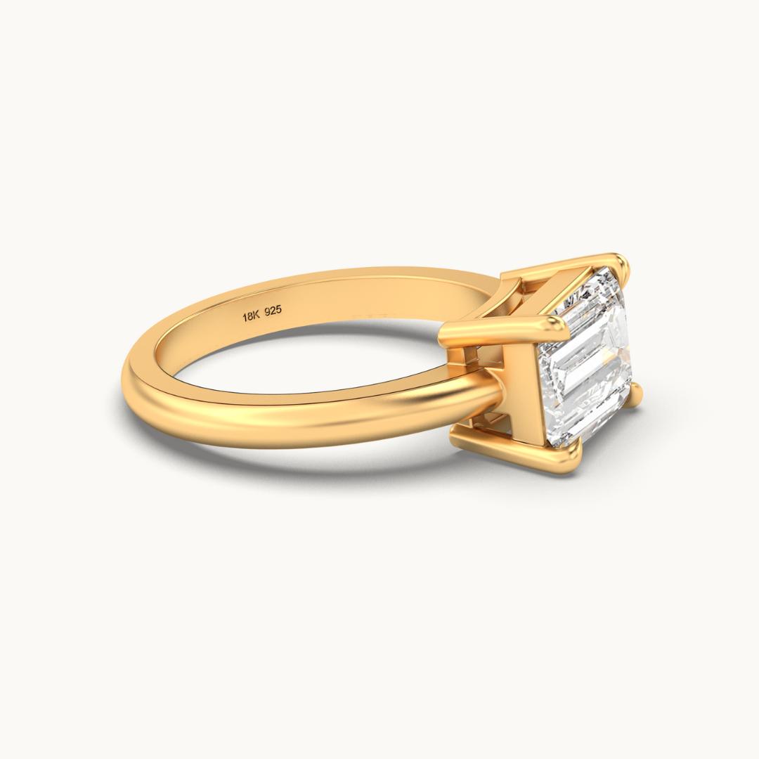 Emerald Cut Solitaire Ring