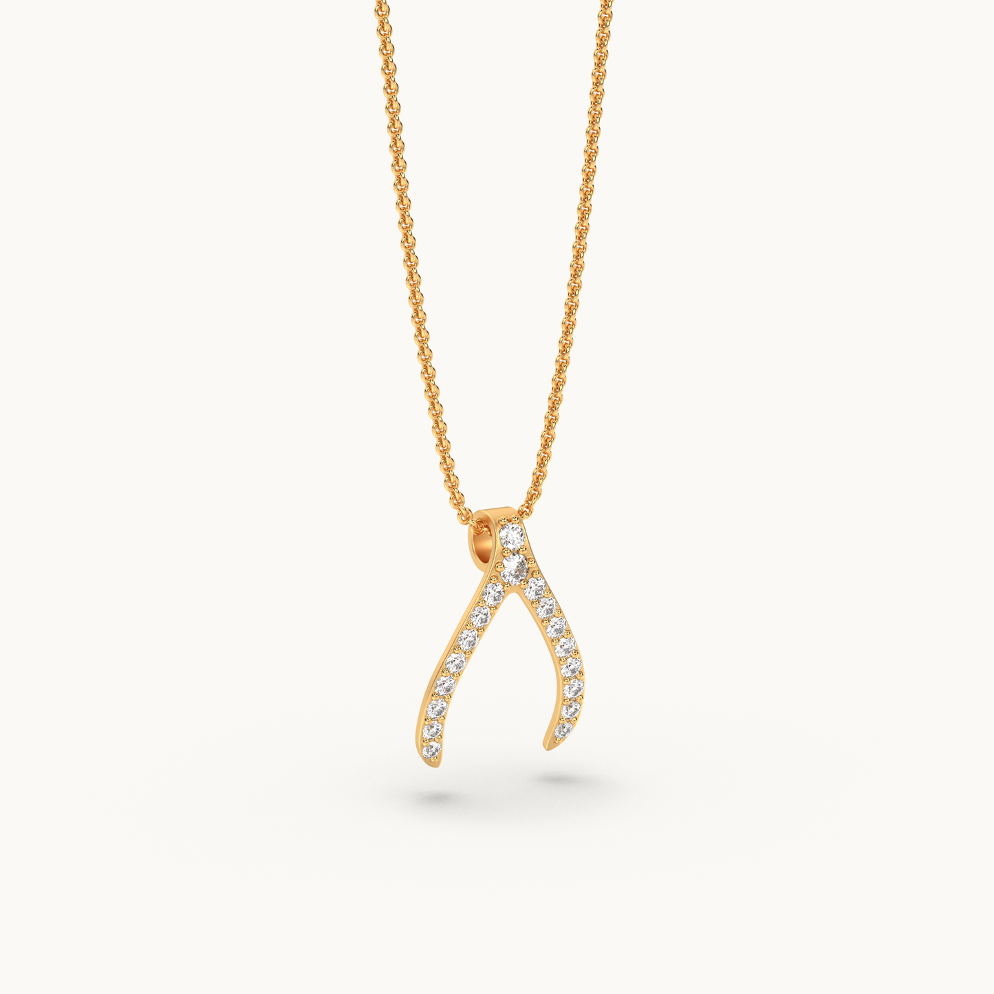 Wishbone Pendant Necklace