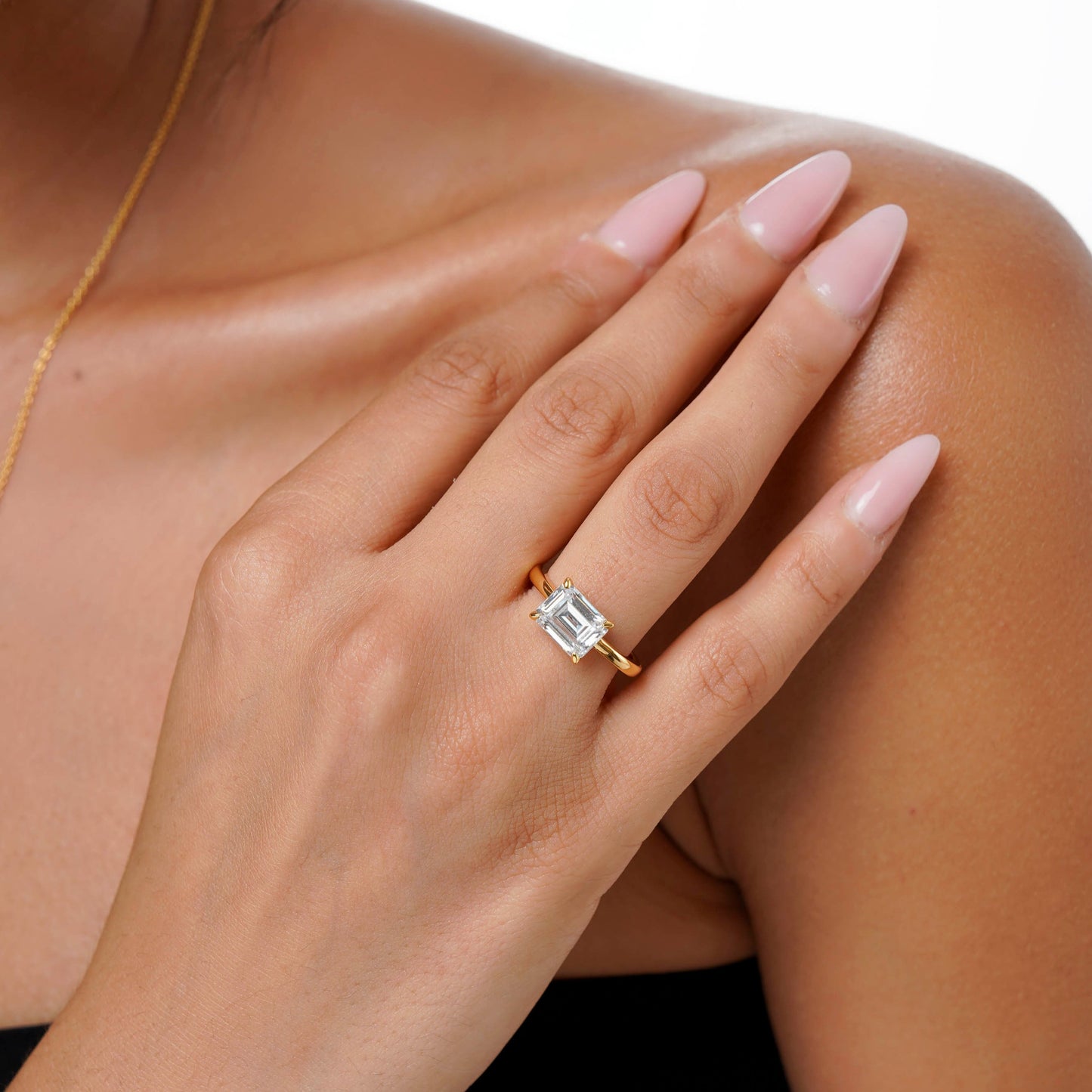 Emerald Cut Solitaire Ring