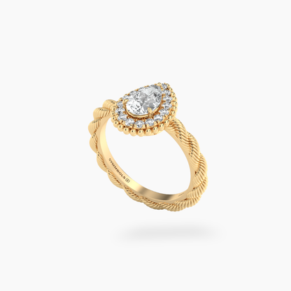 Rope Pear Ring