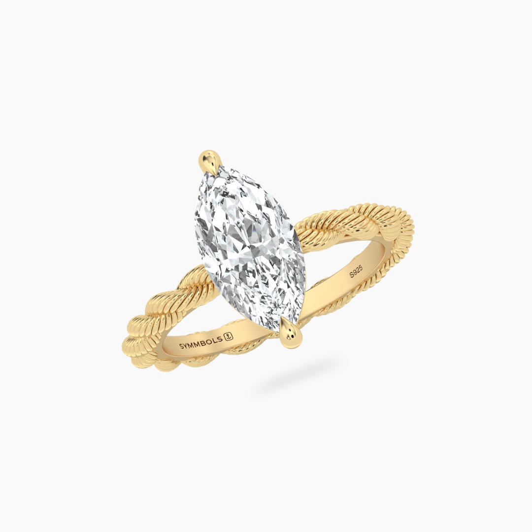 Rope Marquise Ring