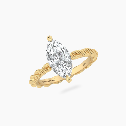 Rope Marquise Ring