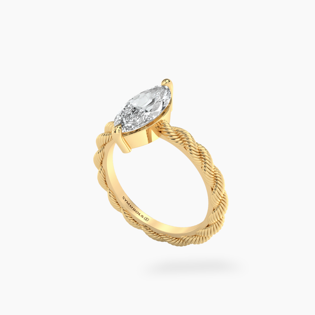 Rope Marquise Ring