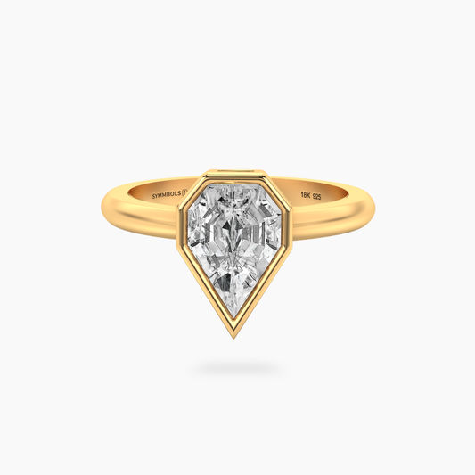 Tear Drop Bezel Ring