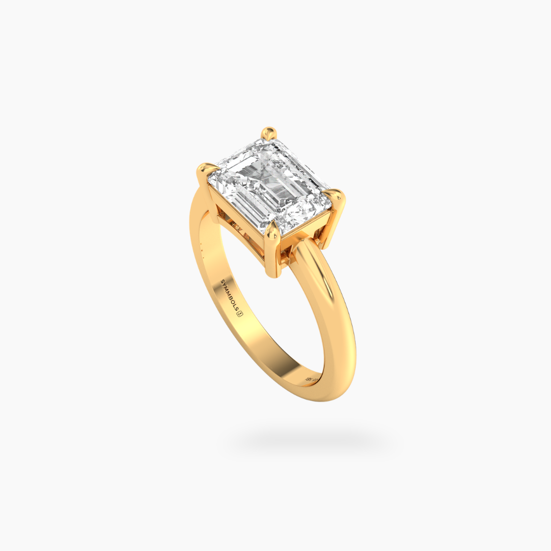 Emerald Cut Solitaire Ring