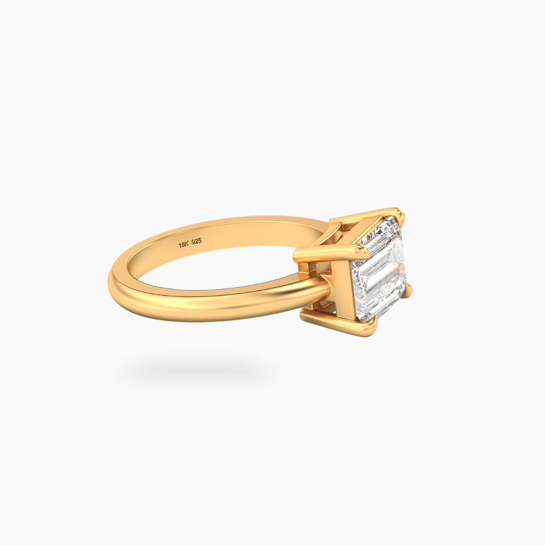 Emerald Cut Solitaire Ring