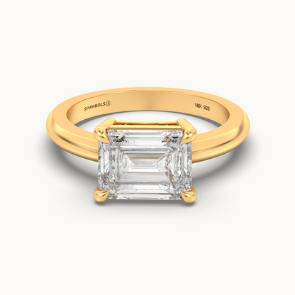 Emerald Cut Solitaire Ring