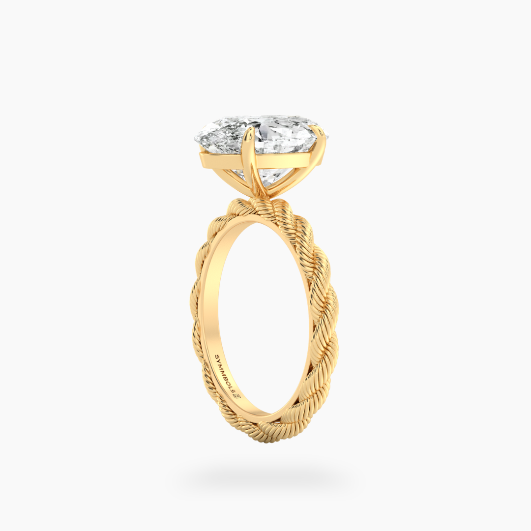 Rope Oval Cut Ring