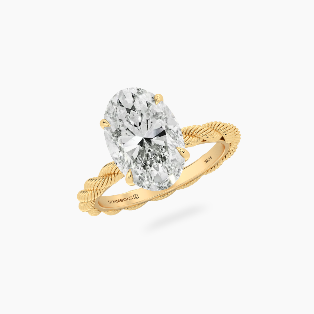 Rope Oval Cut Ring