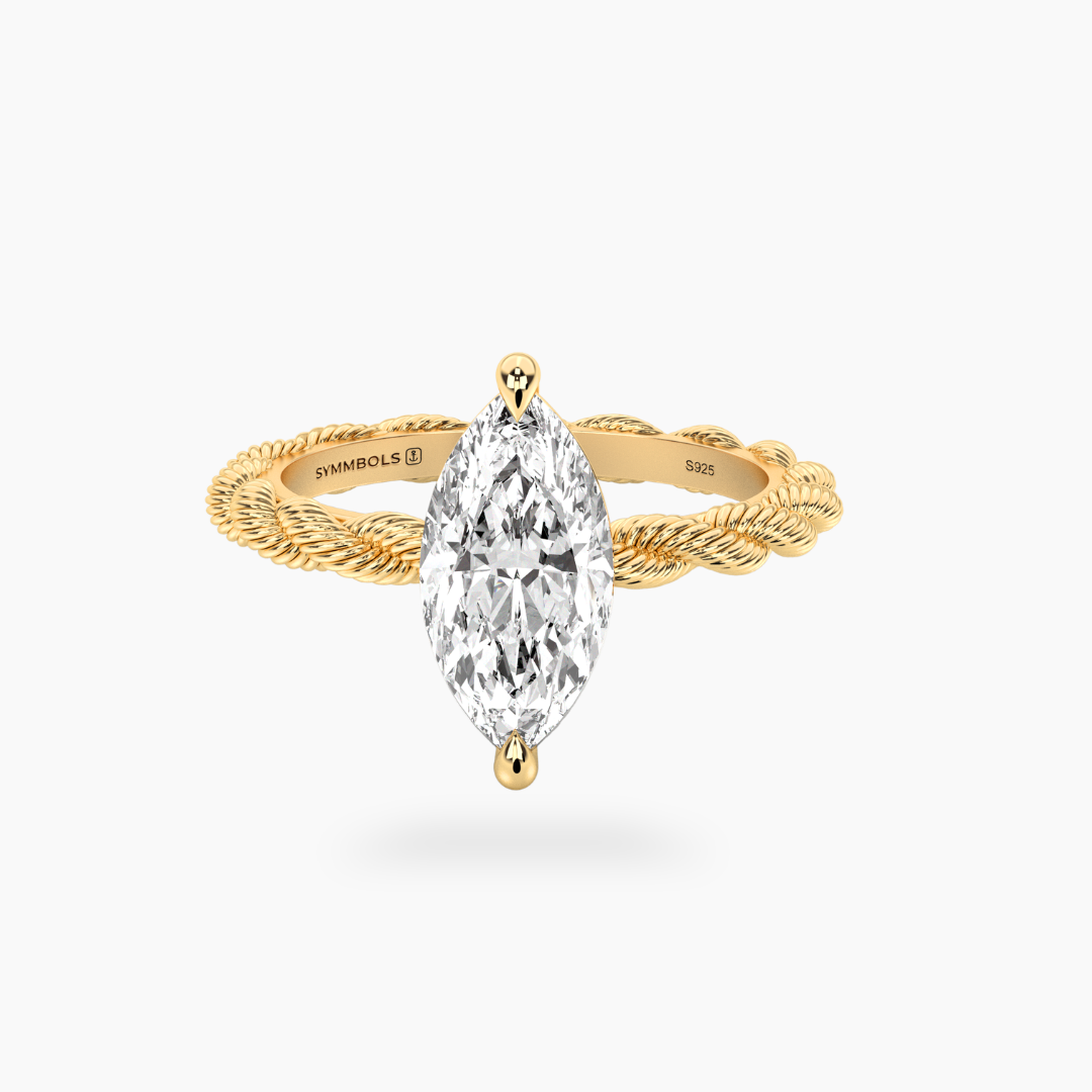 Rope Marquise Ring