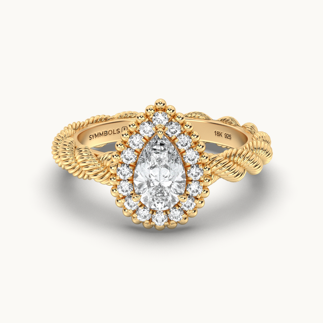 Vintage-Inspired Teardrop Ring