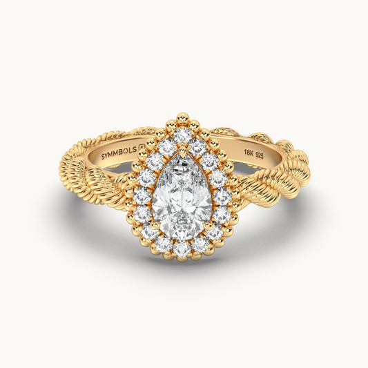 Vintage-Inspired Teardrop Ring