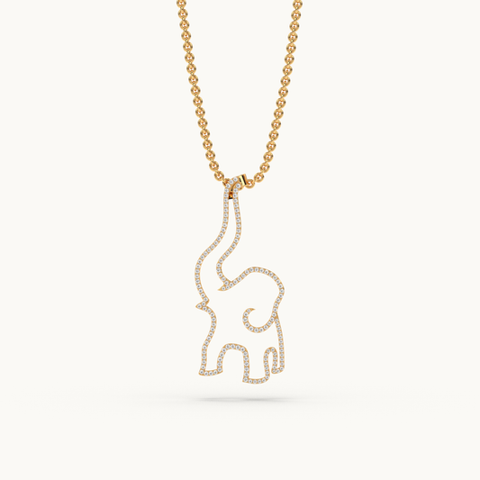 simple elephant necklace