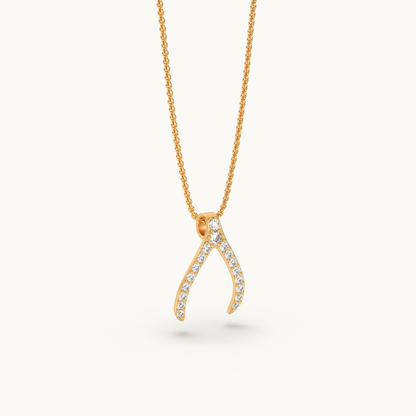 Wishbone Pendant Necklace