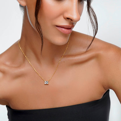 Emerald Cut Necklace