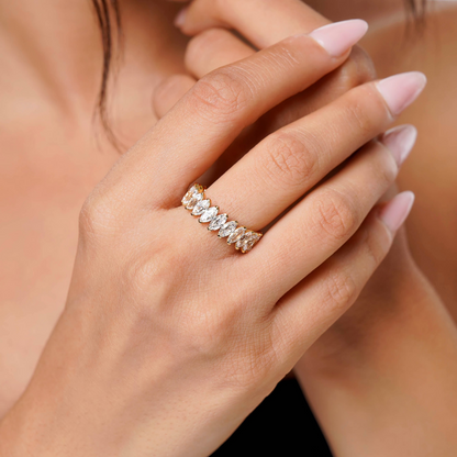 Leaf Eternity Ring