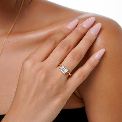 Emerald Cut Solitaire Ring