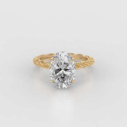 Rope Oval Cut Ring