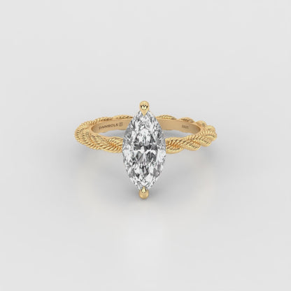 Rope Marquise Ring