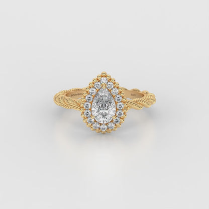 Rope Pear Ring