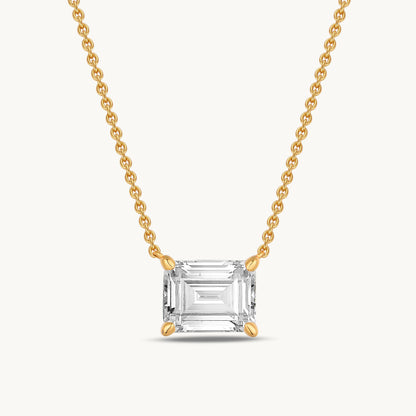 square diamond simulant necklace chain