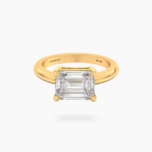 Emerald Cut Solitaire Ring