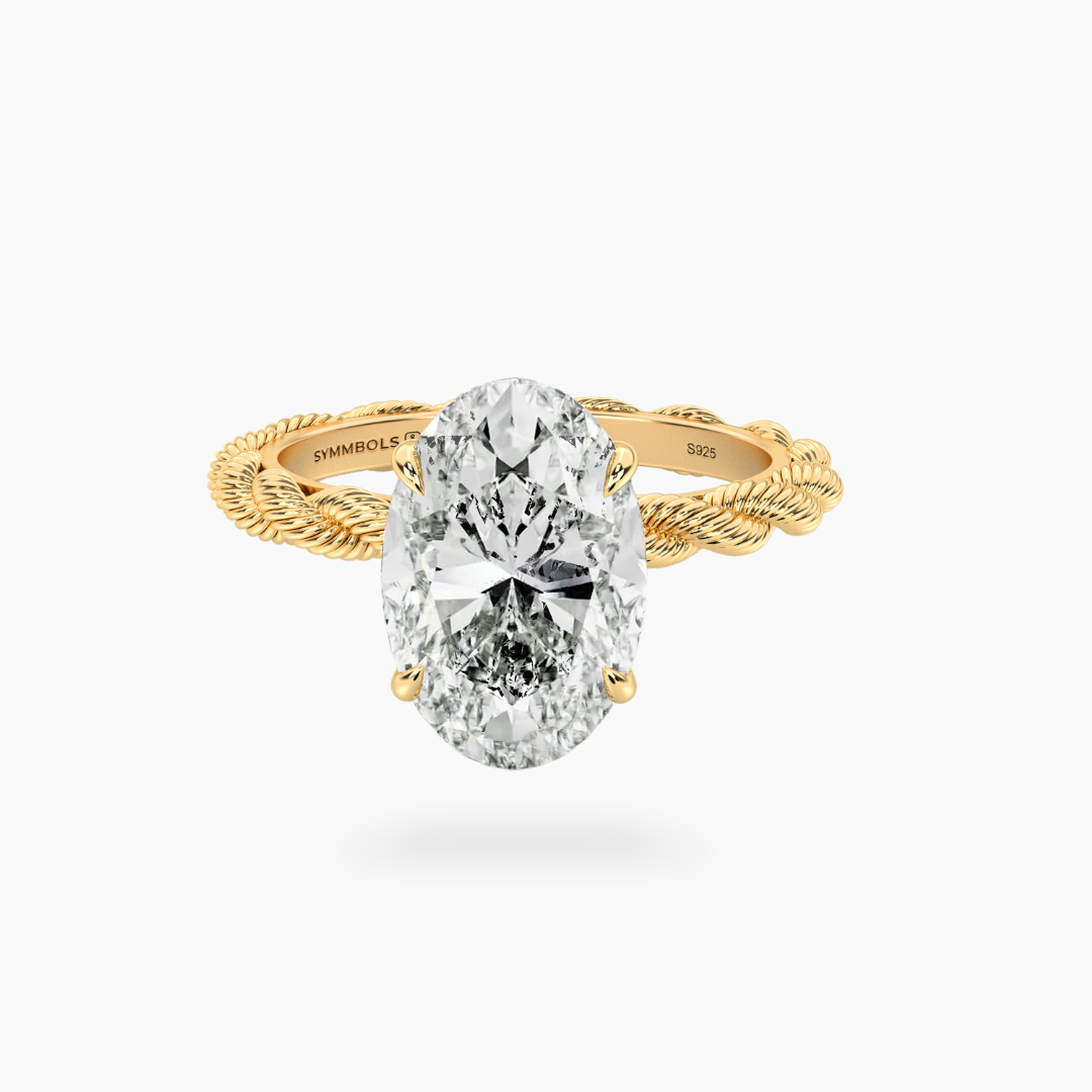 Rope Oval Cut Ring