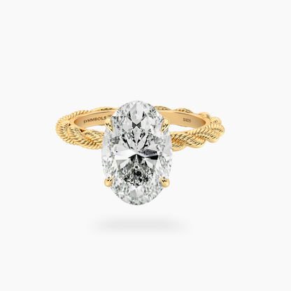 Rope Oval Cut Ring